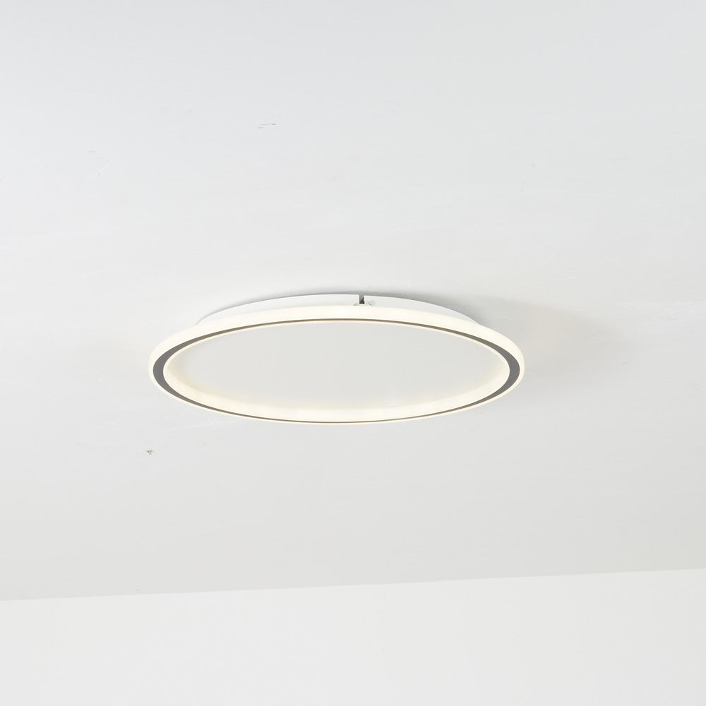 Round Flush Mount Ceiling Light Fixture LED Dimmable Metal Acrylic Shade Hardwired Modern Overhead Lighting for Bedroom Hallway Kitchen | Lonoma