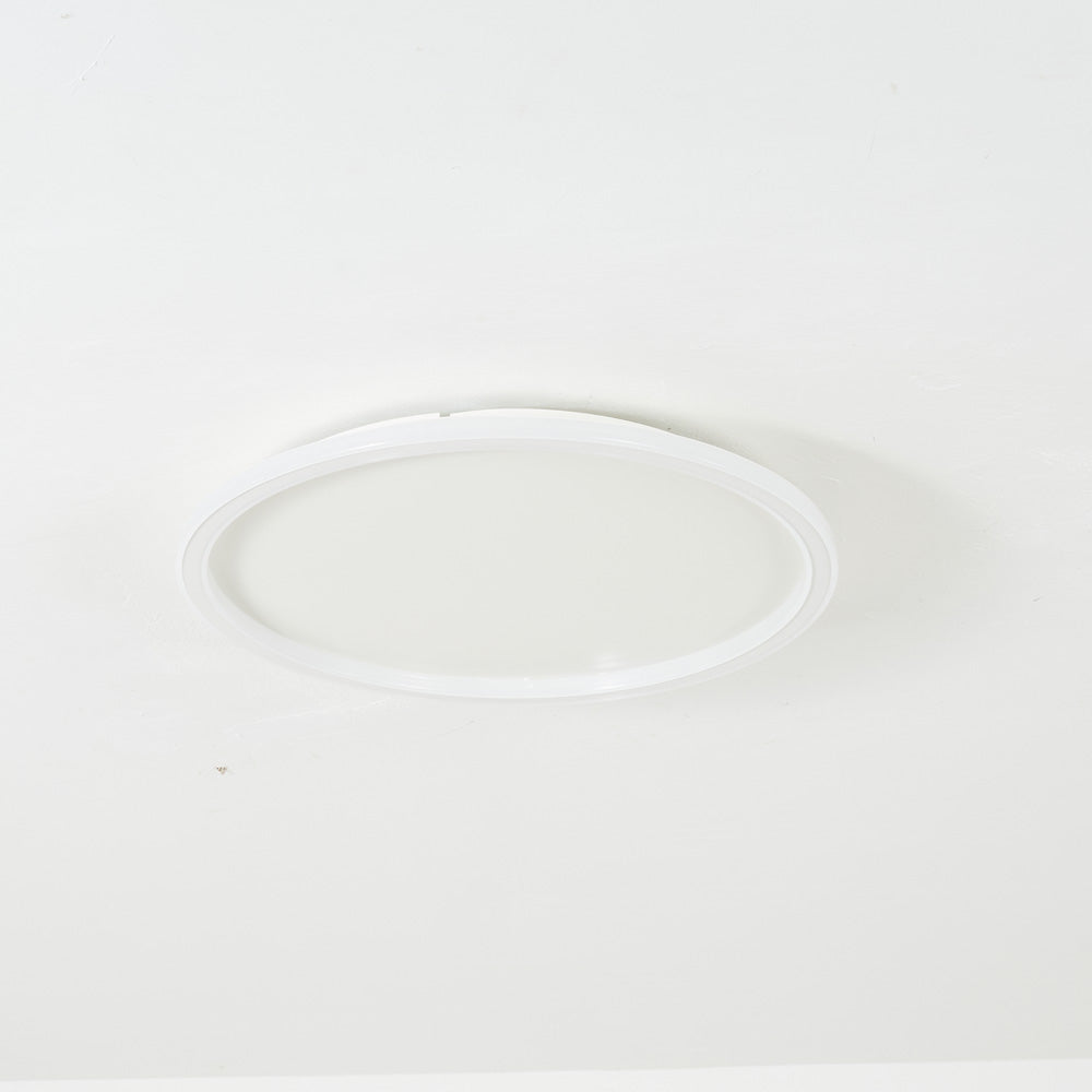 Round Flush Mount Ceiling Light Fixture LED Dimmable Metal Acrylic Shade Hardwired Modern Overhead Lighting for Bedroom Hallway Kitchen | Lonoma