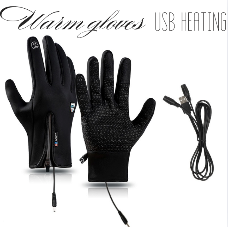 Heated Winter Gloves USB Powered Touchscreen Waterproof Windproof Thermal Insulated for Skiing Driving Cycling Cold Weather | Lonoma