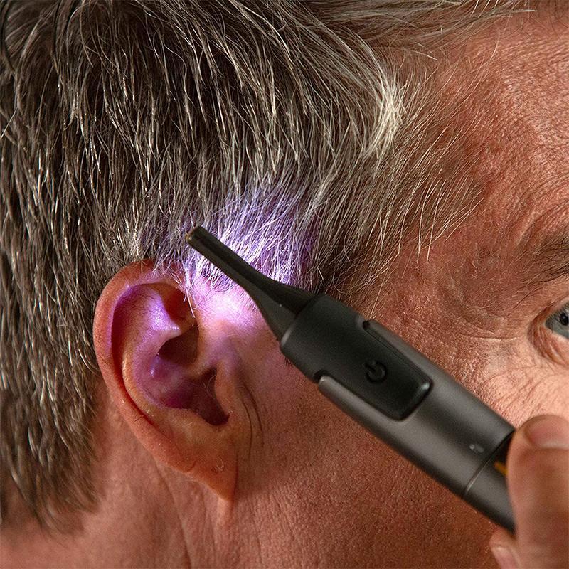 Nose Hair Trimmer with LED Light for Ears Eyebrows – Titanium Stainless Steel Blade, Ergonomic Grooming Tool for Men Women | Lonoma