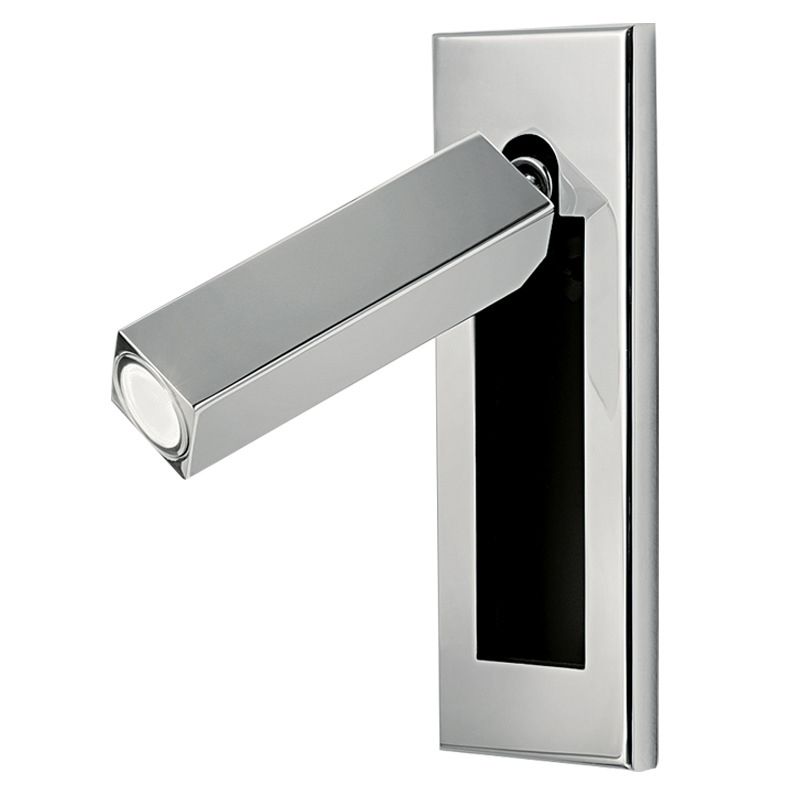 Adjustable Metal Wall Sconce Cylindrical or Square Design Hardwired LED Spotlight for Bedroom Hallway Accent Lighting Brushed Nickel Black | Lonoma