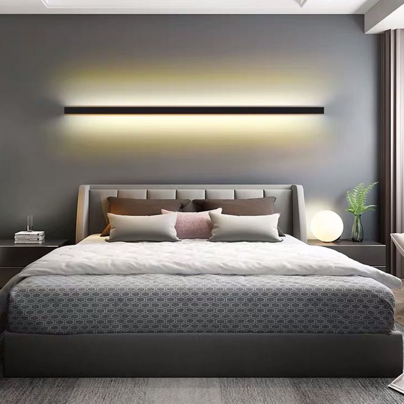 Modern Linear LED Wall Sconce Gold Black White Metal Acrylic Indoor Lighting Fixture for Bedroom Hallway Bathroom Vanity Mirror | Lonoma
