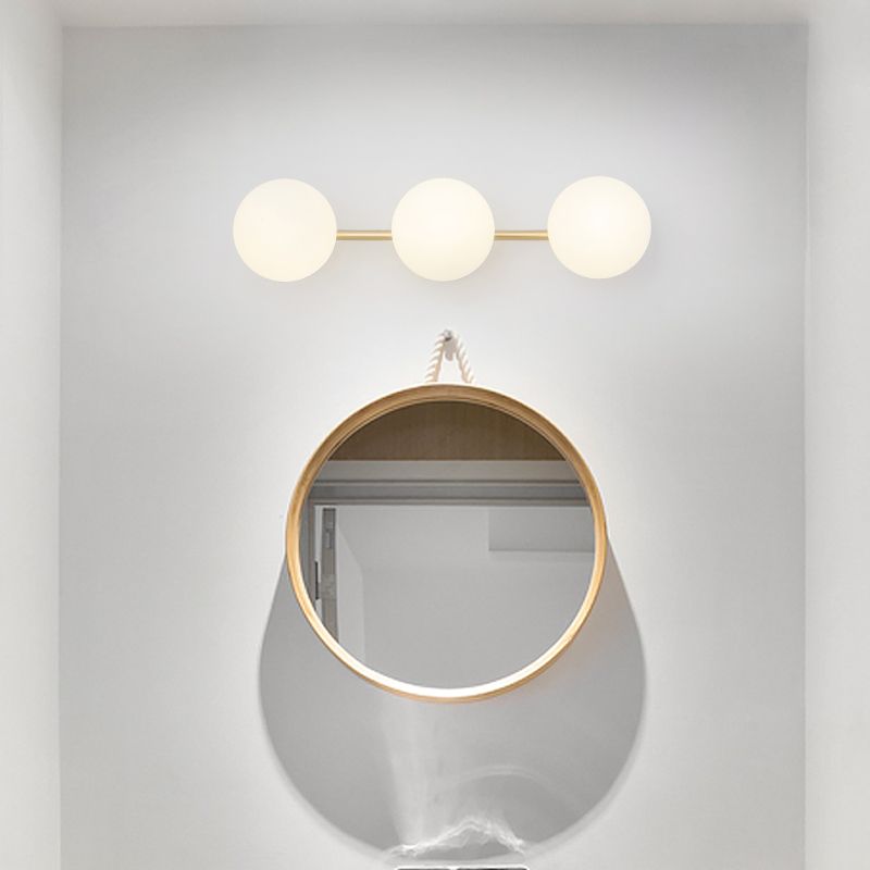 Modern Glass Dome Wall Sconce for Bathroom Vanity – Metal & Glass Finish – LED Lighting for Hallways & Kitchens | Lonoma