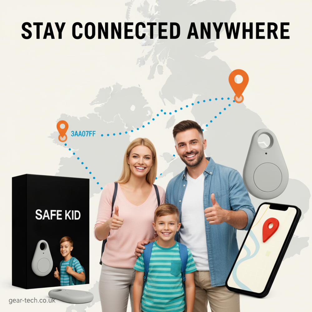 Kids GPS Tracker with SOS Button, Waterproof IP67 Real-Time Location Device, Lightweight Child Tracker for School & Travel | Lonoma