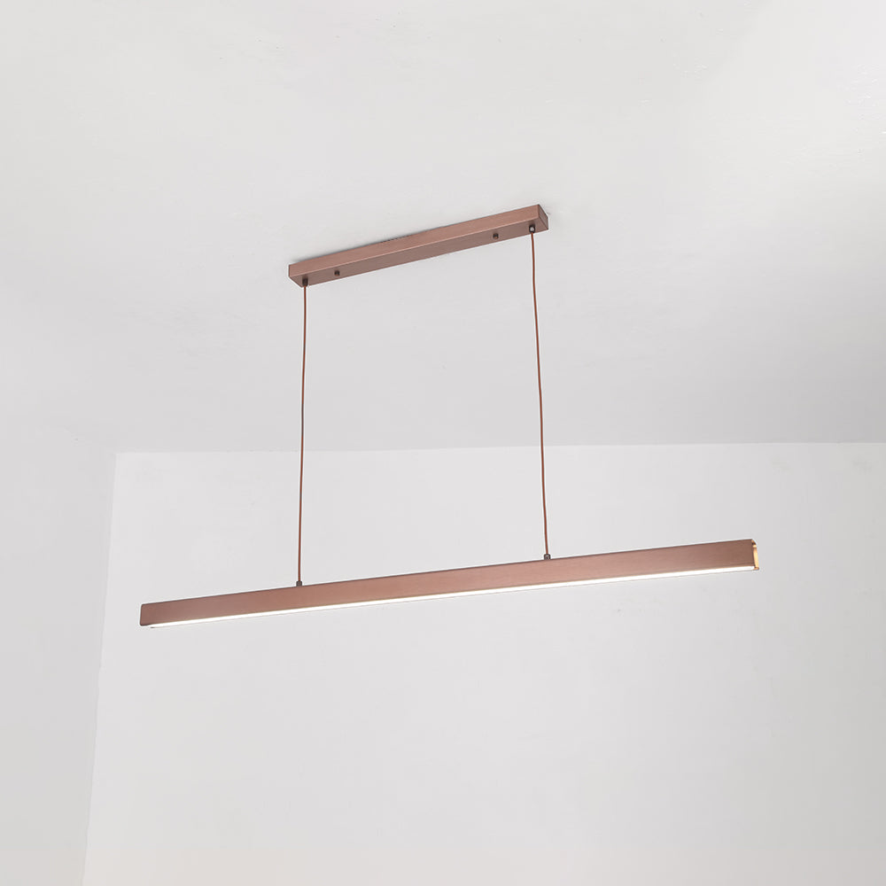 Adjustable Linear LED Pendant Light Metal Acrylic Fixture for Kitchen Island Dining Room Modern Hanging Ceiling Lamp Dimmable 3-Color | Lonoma