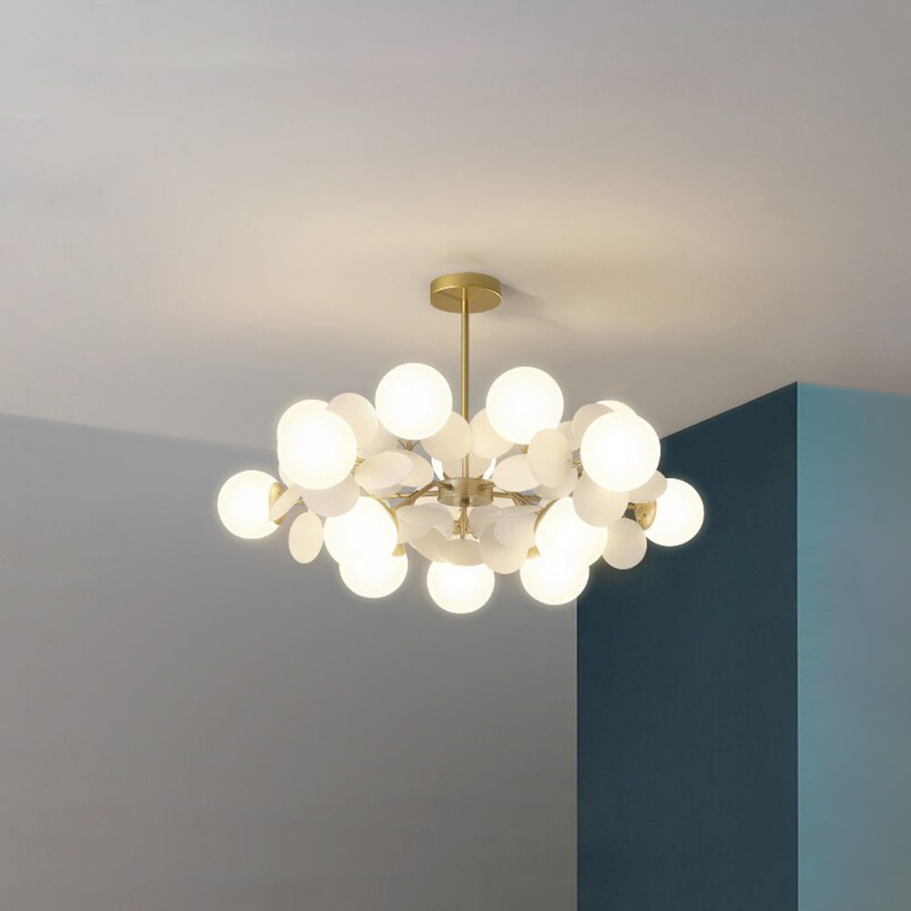 Floral Branch Ceiling Light Fixture Multi-Arm Glass Flower Chandelier Modern Botanical Flush Mount for Dining Room Bedroom Kitchen | Lonoma