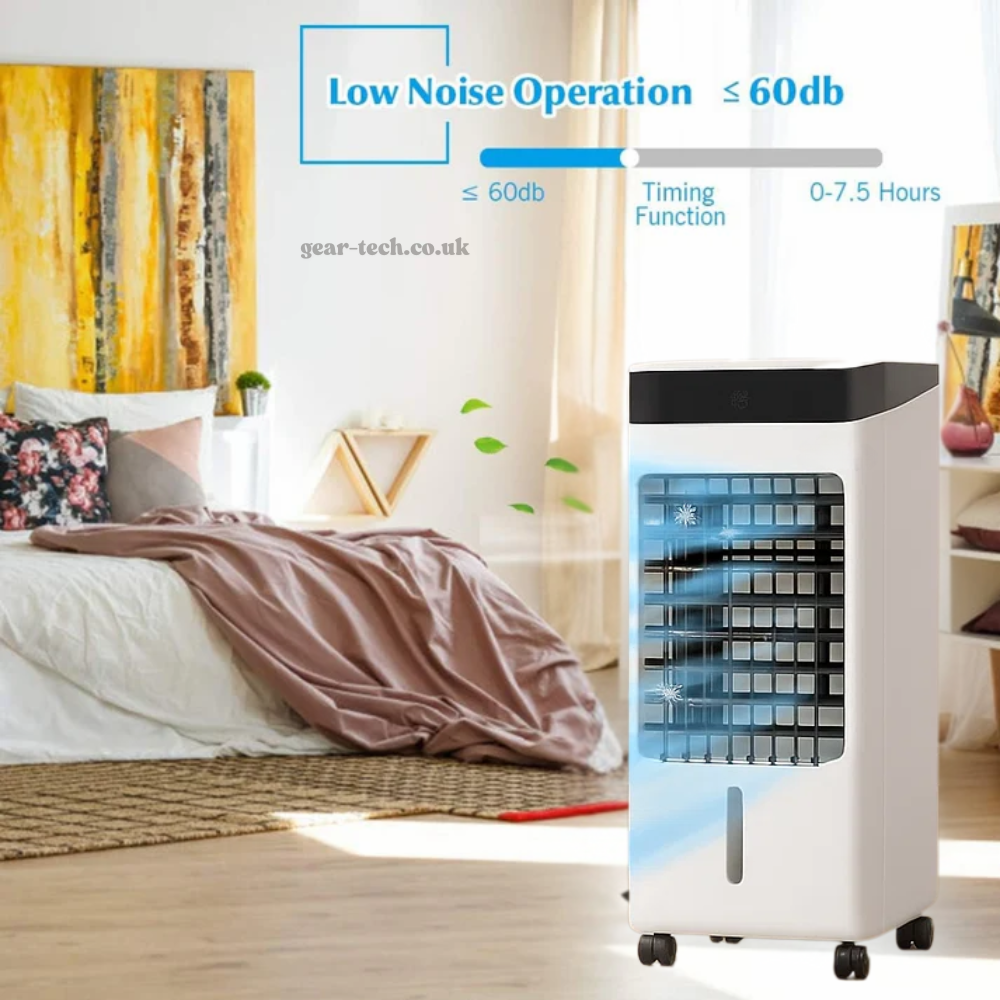 Portable Evaporative Air Cooler Fan 3-in-1 with Humidifier and Oscillation for Home Office Bedroom Desktop Small Personal Space Cooling | Lonoma