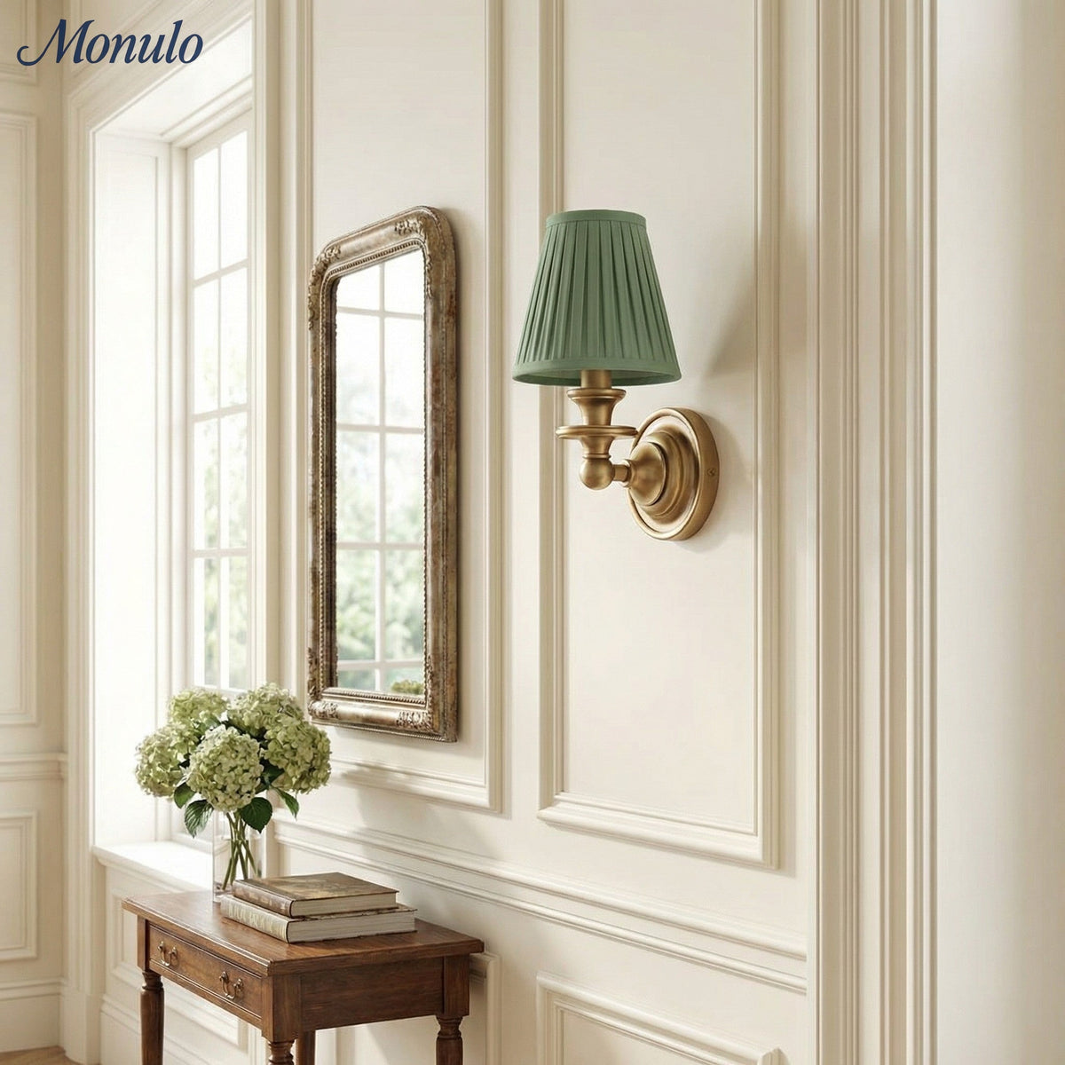 Adjustable Reading Wall Sconce with Fabric Shade & Gooseneck Arm – Wrought Iron Light for Bedroom, Living Room & Hallway | Lonoma