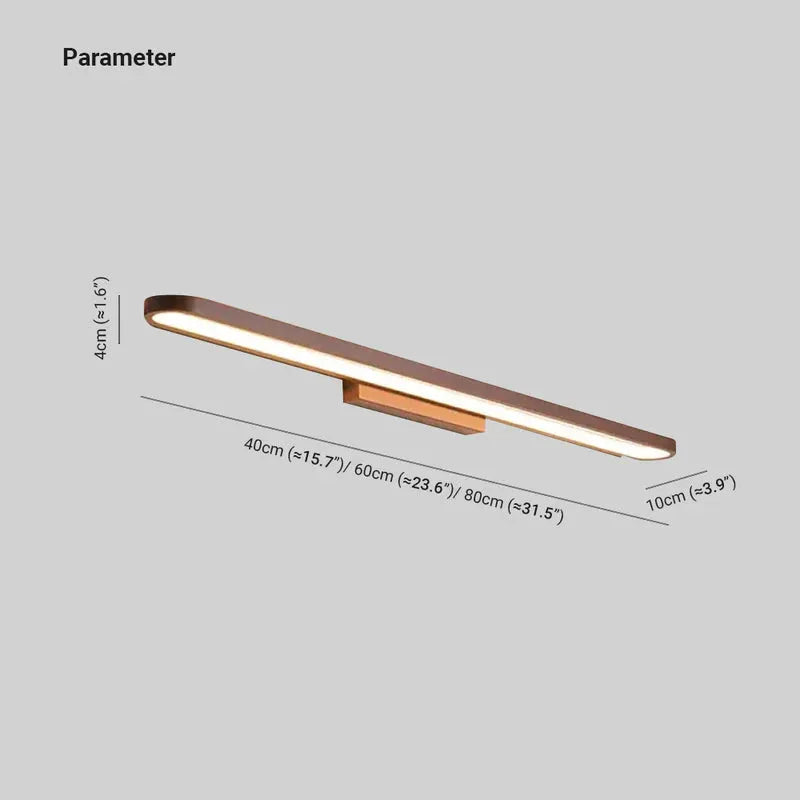 Curved LED Vanity Light for Bathroom Mirror – Metal & Silicone Wall Sconce in Black or Coffee – Hardwired Fixture for Washroom Makeup | Lonoma