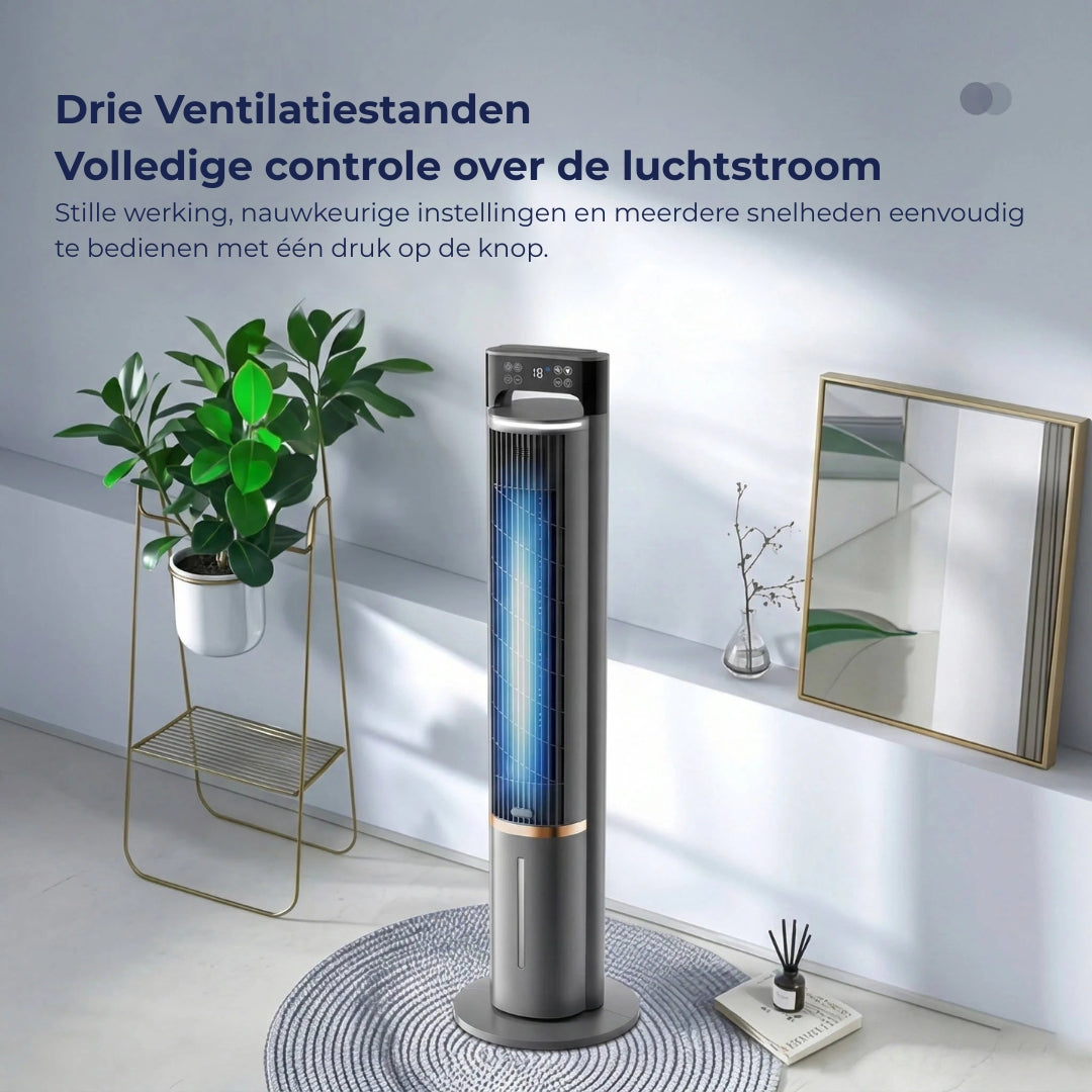 Portable Evaporative Air Cooler with Water Tank, 3 Speeds & 12-Hour Timer, Quiet Cooling Fan for Bedroom, Office & Home | Lonoma