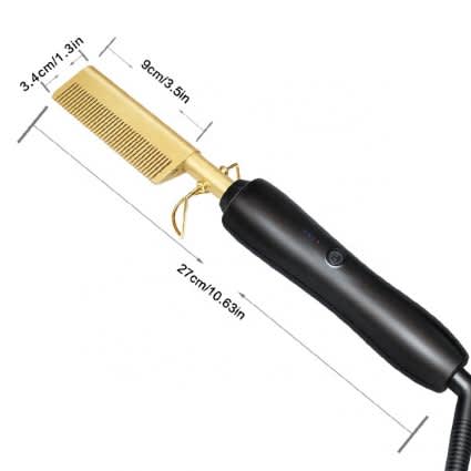 High Heat Ceremic Press Comb Curler and Straightener_2