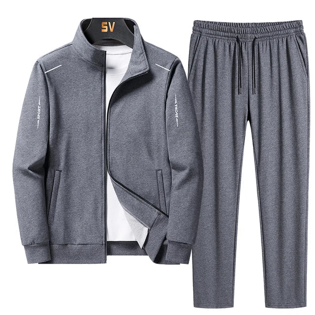 Men's Athletic Tracksuit Zip-Up Jacket & Joggers Set for Casual & Active Wear | Lonoma