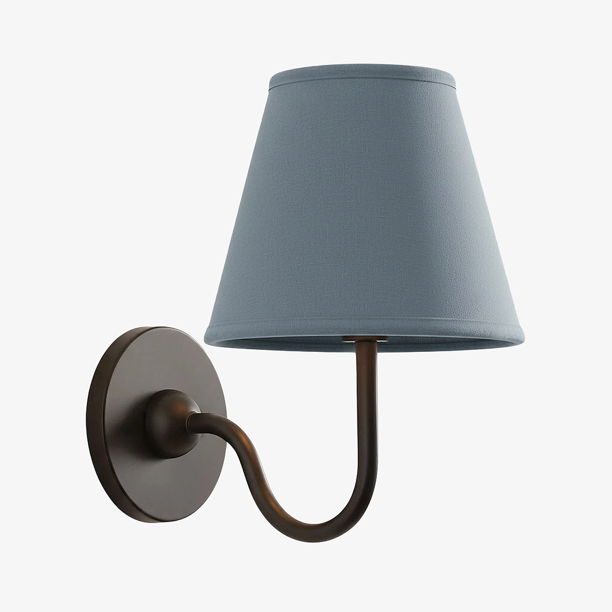 Fabric Shade Wall Sconce with Metal Backplate – E12 Socket Hardwired Light for Bedroom Hallway Dining Room Foyer – Dimmable Indoor Lighting | Lonoma
