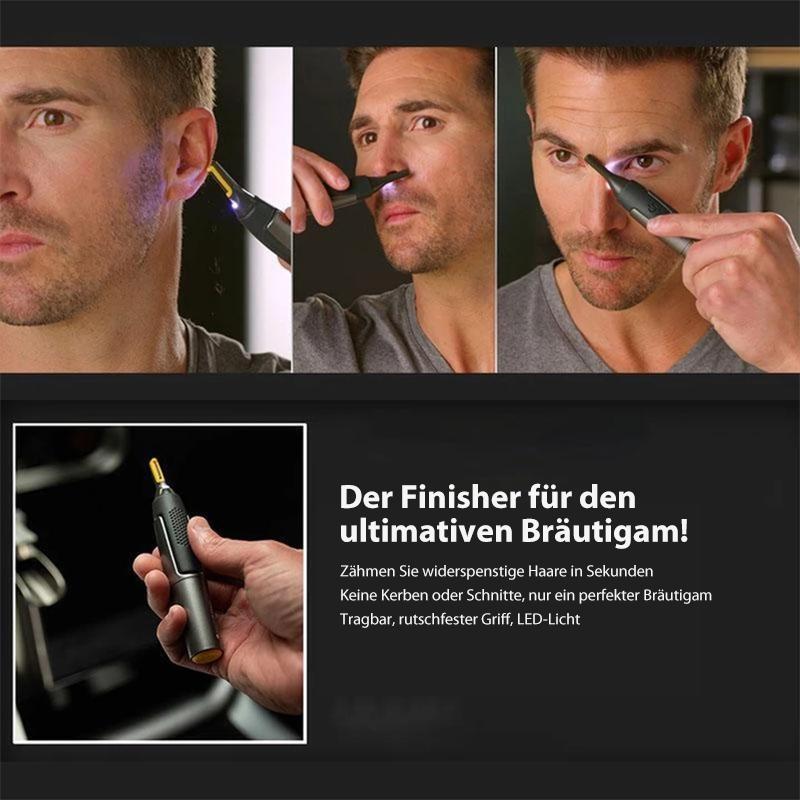 Nose Hair Trimmer with LED Light for Ears Eyebrows – Titanium Stainless Steel Blade, Ergonomic Grooming Tool for Men Women | Lonoma