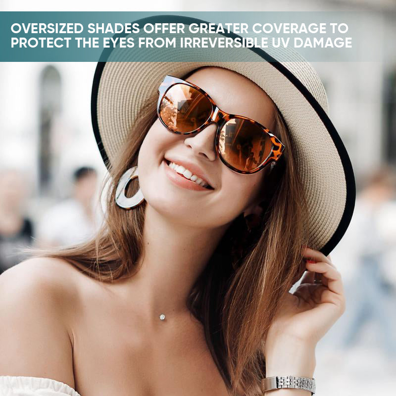 Polarized Fit-Over Sunglasses with UV400 Protection Cat-Eye Style for Prescription Glasses Wearers Women Men | Lonoma