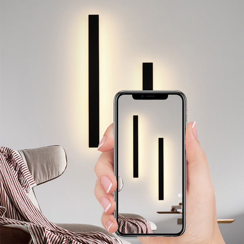 LED Linear Outdoor Wall Light Fixture Black Metal IP65 Weather-Resistant for Patio Garden Pathway Entry Modern Exterior Sconce | Lonoma