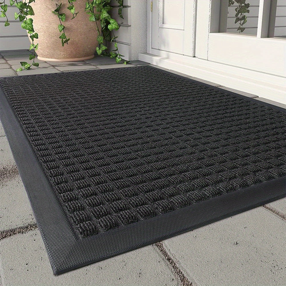 Entryway Door Mat Indoor Outdoor Heavy Duty Rubber PVC Rectangular Non Slip Backing Mudroom Floor Mat Waterproof Durable Front Door Welcome | Lonoma