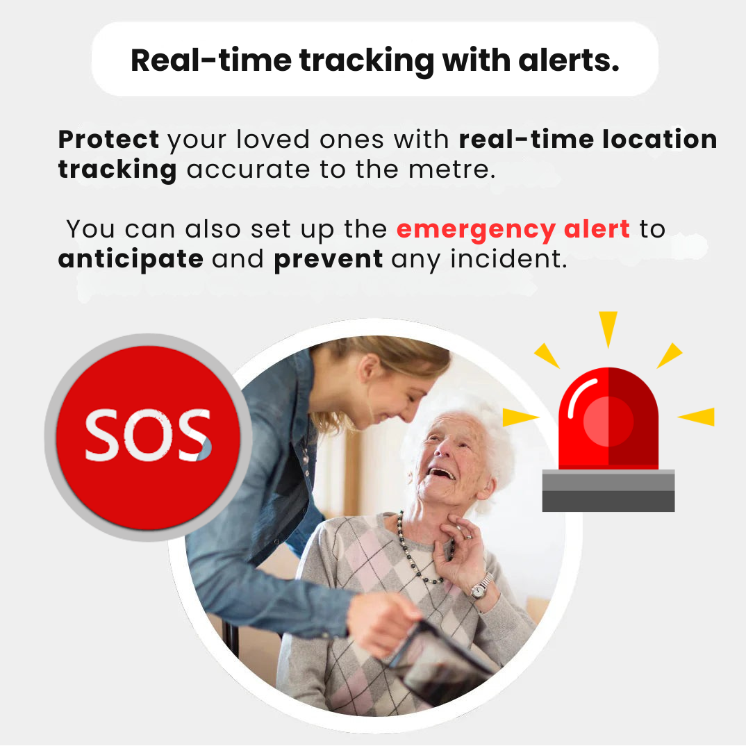 Compact Location Finder for Elderly Adults | Real-Time Positioning Device with 12-Month Battery | No Monthly Fees | Lightweight GPS Locator | Lonoma