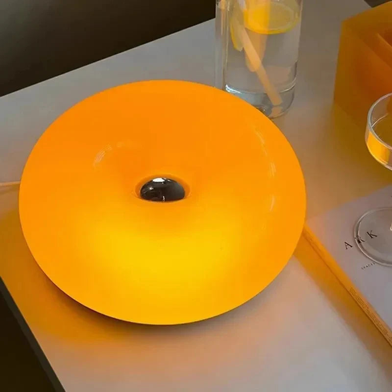 Rechargeable Touch Dimmable LED Table Lamp Warm Light 5W Round Cordless Nightstand Bedroom Decor | Lonoma