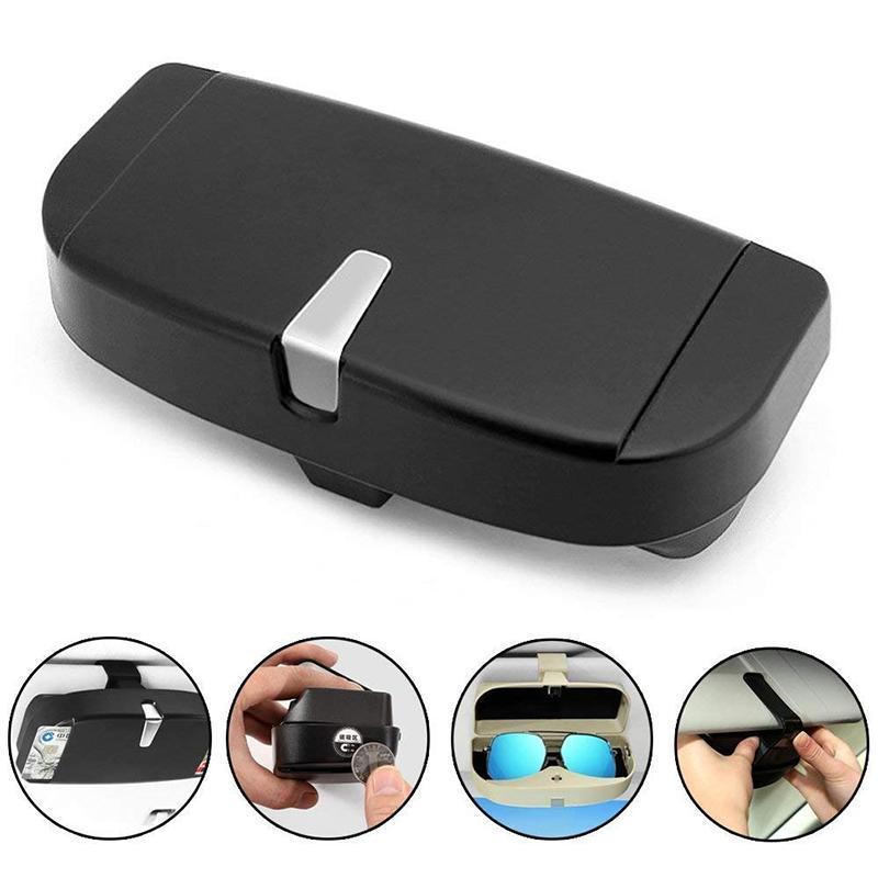 Eyewear Organizer for Car Visor – Magnetic Clip-On Holder with Card Slots – Soft Interior Protects Glasses in Vehicle | Lonoma