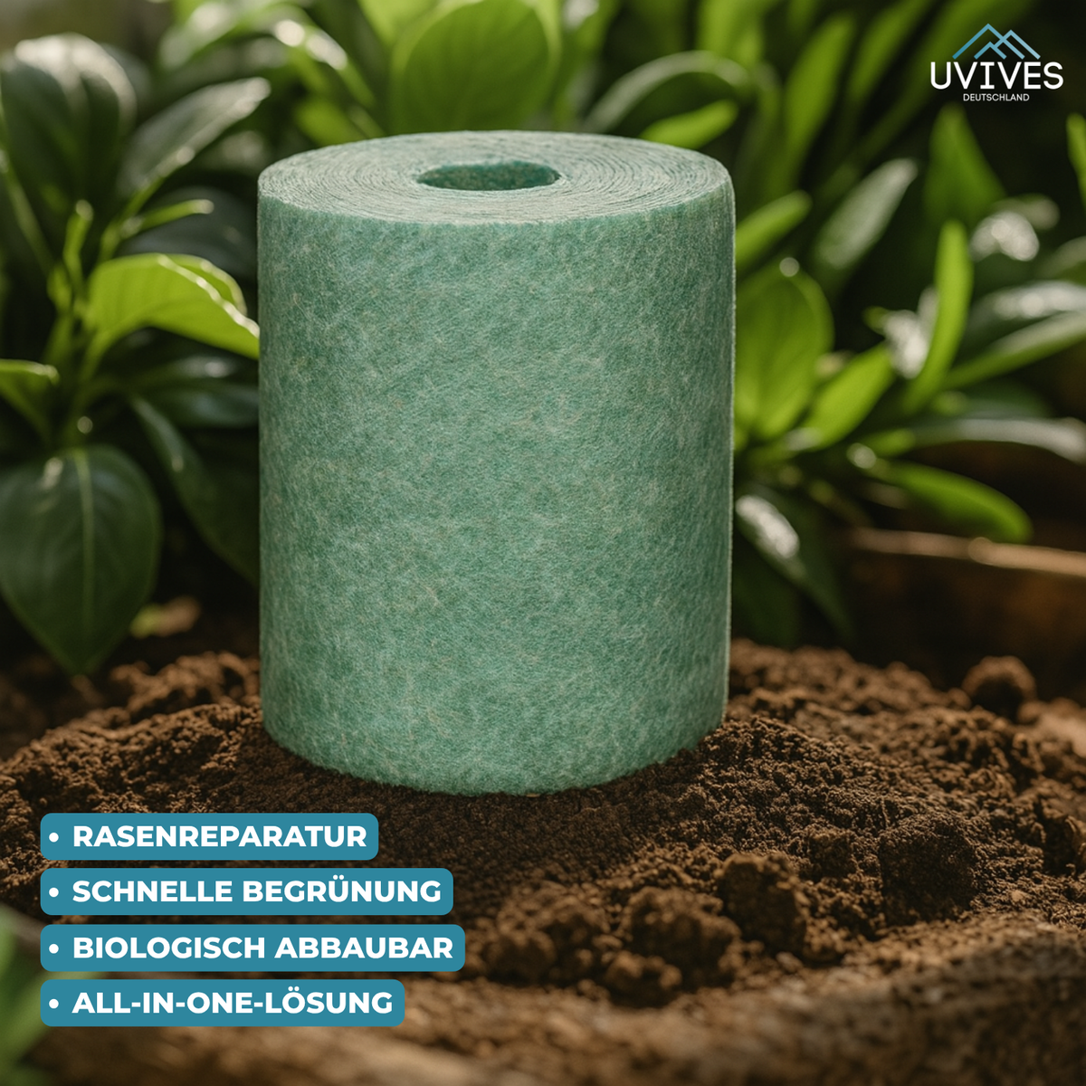 Biodegradable Grass Seed Mat for Quick Lawn Growth - Easy Roll-Out Lawn Solution for Garden & Yard - Wind and Water Resistant | Lonoma