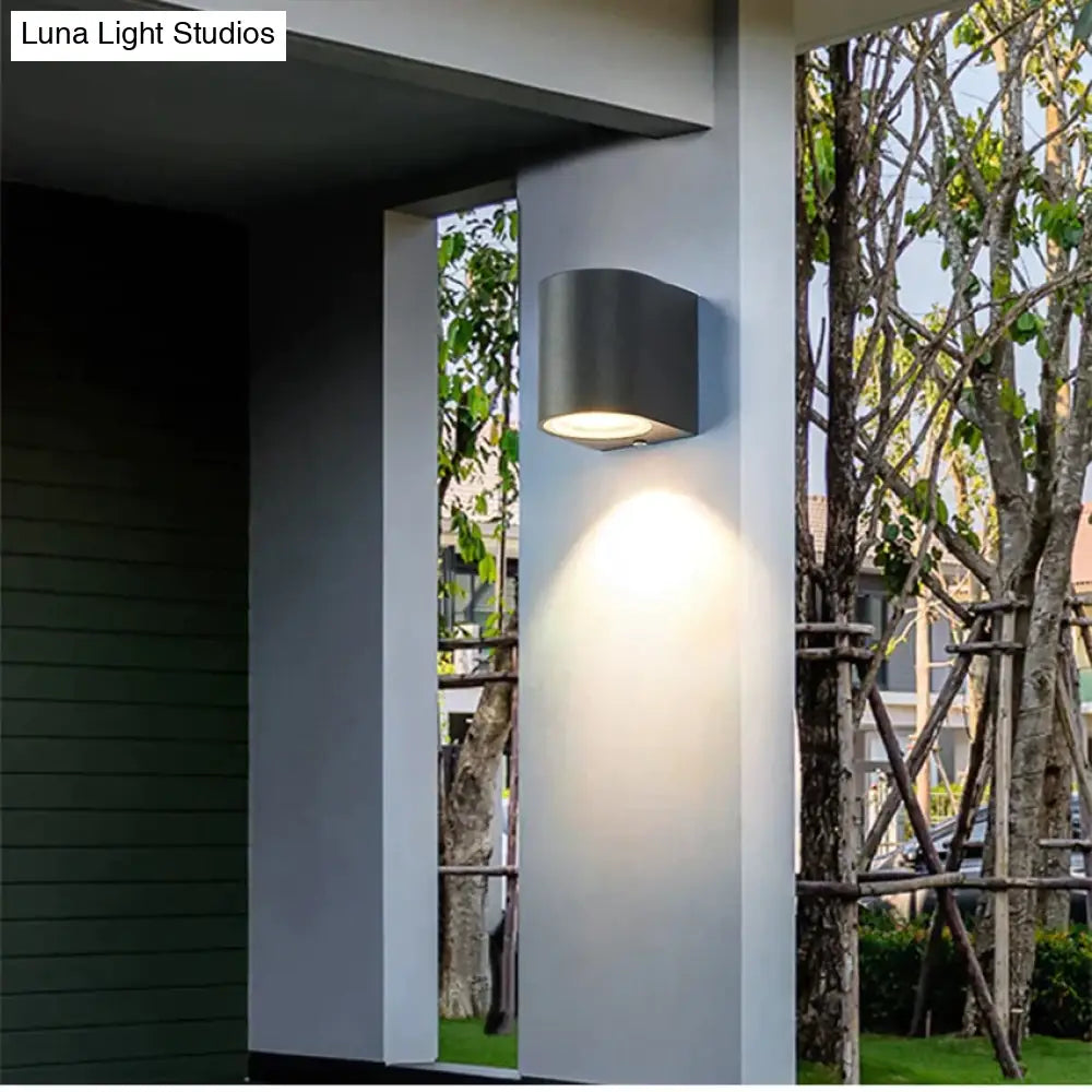 Outdoor LED Wall Sconce Square Aluminum Waterproof IP65 Porch Light Garden Exterior Modern Black Gray | Lonoma