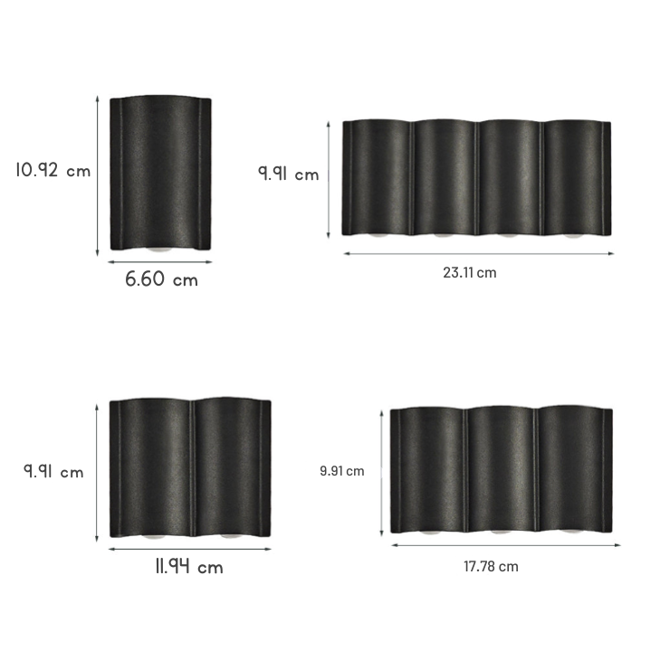 Modern LED Outdoor Wall Sconce – Black Aluminum Waterproof Fixture for Porch, Patio & Entryway Lighting | Lonoma