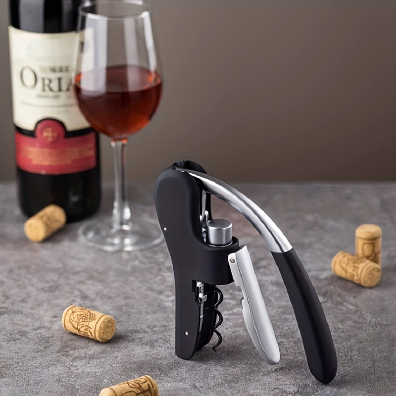 Lever Wine Opener with Ergonomic Grip for Effortless Cork Removal | Professional Corkscrew for Home Bar Restaurant Kitchen | Lonoma