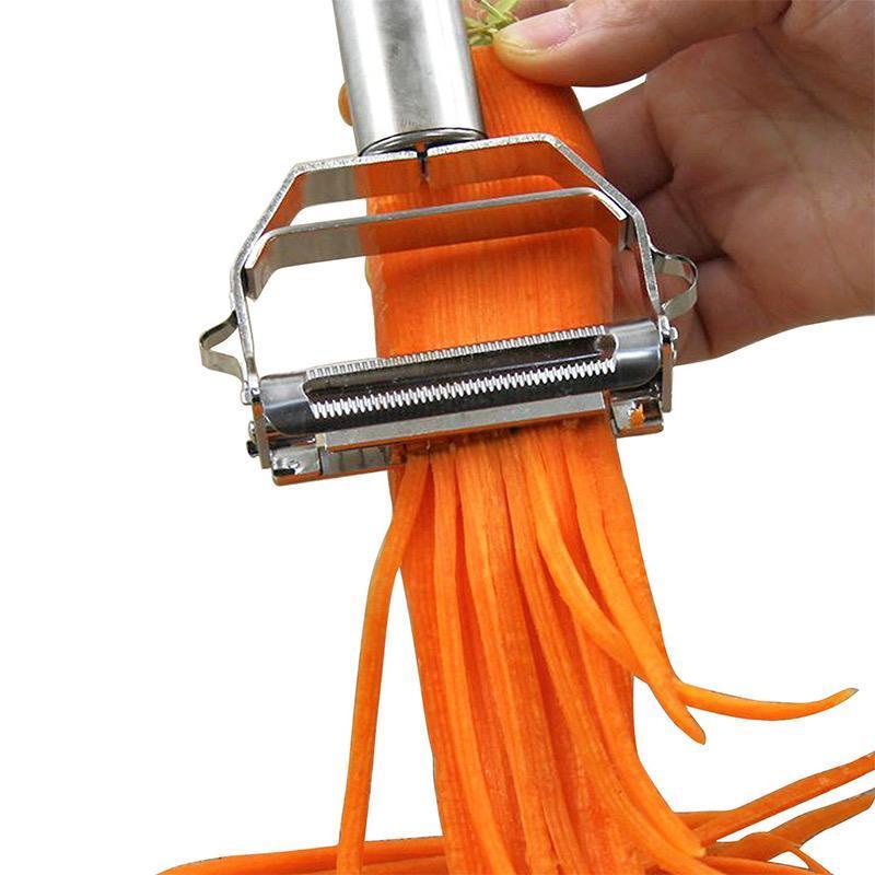 Dual-Blade Vegetable Peeler with Julienne Slicer for Quick Prep and Decorative Cuts | Kitchen Tool for Carrots, Cucumbers, Potatoes | Lonoma
