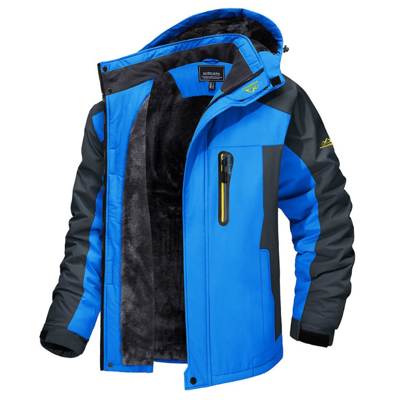 Men's Insulated Winter Coat Waterproof Windproof Hooded Jacket for Hiking Skiing Camping Cold Weather Outdoor Activities | Lonoma
