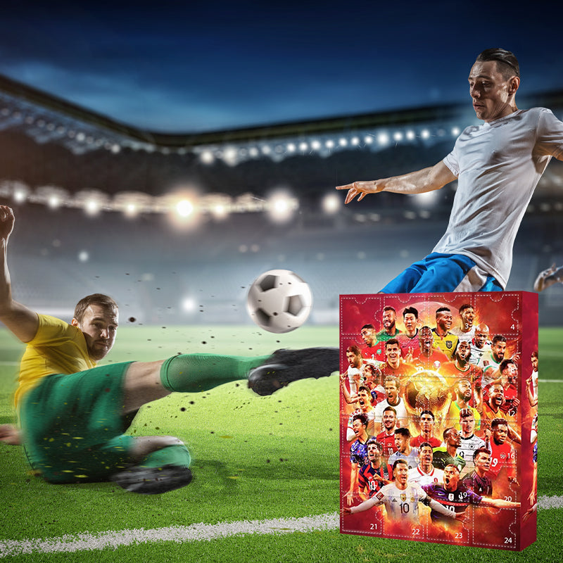 Soccer Advent Calendar 24-Day Countdown with Player Figurines for Kids Holiday Gift Fun December Tradition Christmas Sports Collectibles | Lonoma