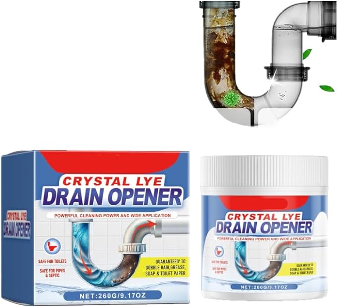 Drain Cleaner Powder for Clogged Sinks, Showers & Tubs – Fast 15-Minute Foaming Formula for Hair, Grease & Soap Scum Buildup | Lonoma