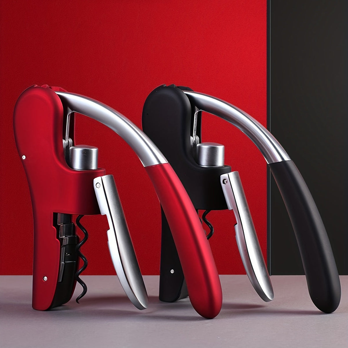 Lever Wine Opener with Ergonomic Grip for Effortless Cork Removal | Professional Corkscrew for Home Bar Restaurant Kitchen | Lonoma
