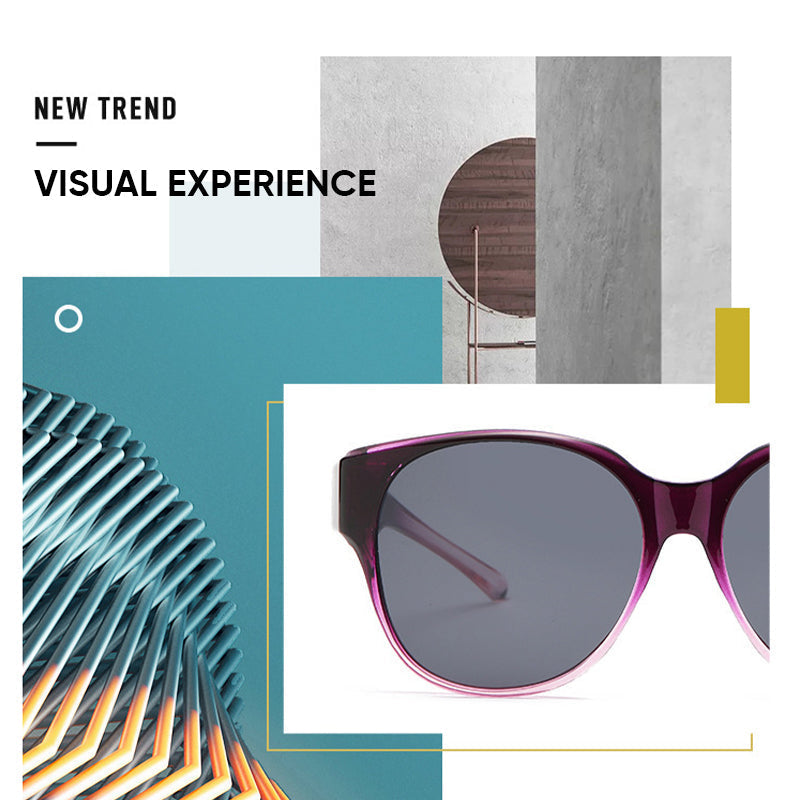 Polarized Fit-Over Sunglasses with UV400 Protection Cat-Eye Style for Prescription Glasses Wearers Women Men | Lonoma