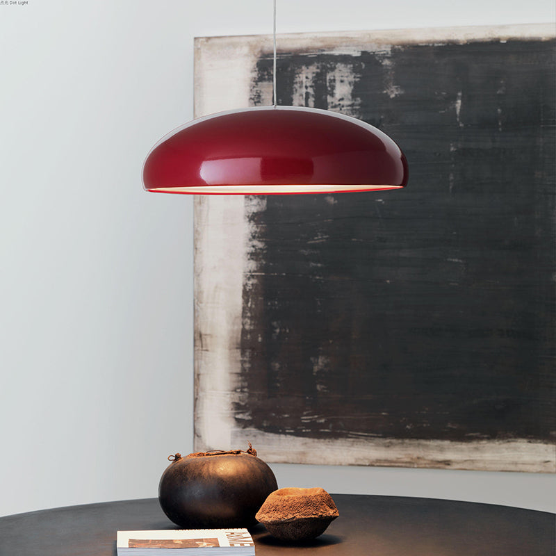 Modern Geometric Metal Pendant Light - Dimmable LED Ceiling Fixture with 3-Color Temperature Switching - 14 to 24 Inch Diameter Options | Lonoma