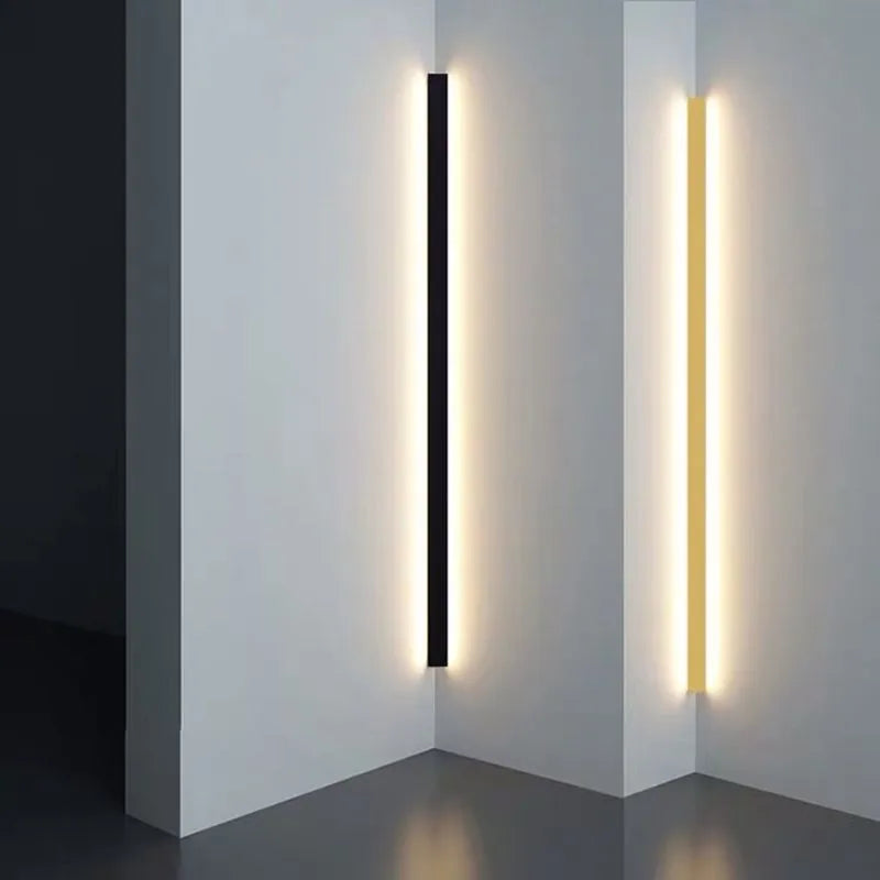 Modern Linear LED Wall Sconce Gold Black White Metal Acrylic Indoor Lighting Fixture for Bedroom Hallway Bathroom Vanity Mirror | Lonoma