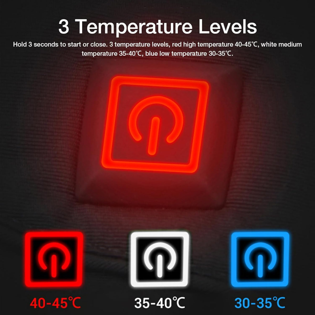 Battery-Powered Heated Gloves Waterproof Winter Gloves with 3 Heat Settings Touchscreen Compatible for Men Women Skiing Outdoor Cold Weather | Lonoma