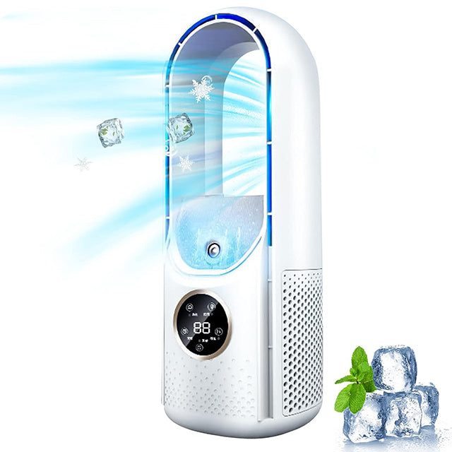 Portable USB Air Cooler with 3.4 fl oz Water Tank, Quiet Compact Personal Mini Air Fan for Desk, Bedroom, Office & Travel | Lonoma