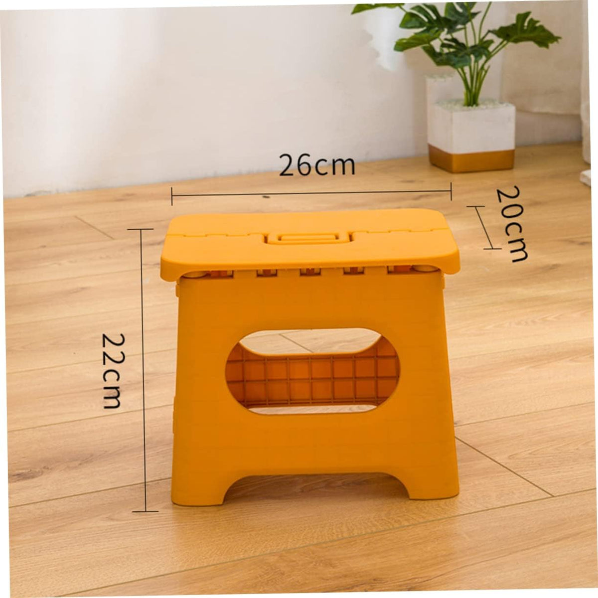 Folding Step Stool with Handle for Kitchen Bathroom Camping – Portable Lightweight 300 lb Capacity Non-Slip | Lonoma