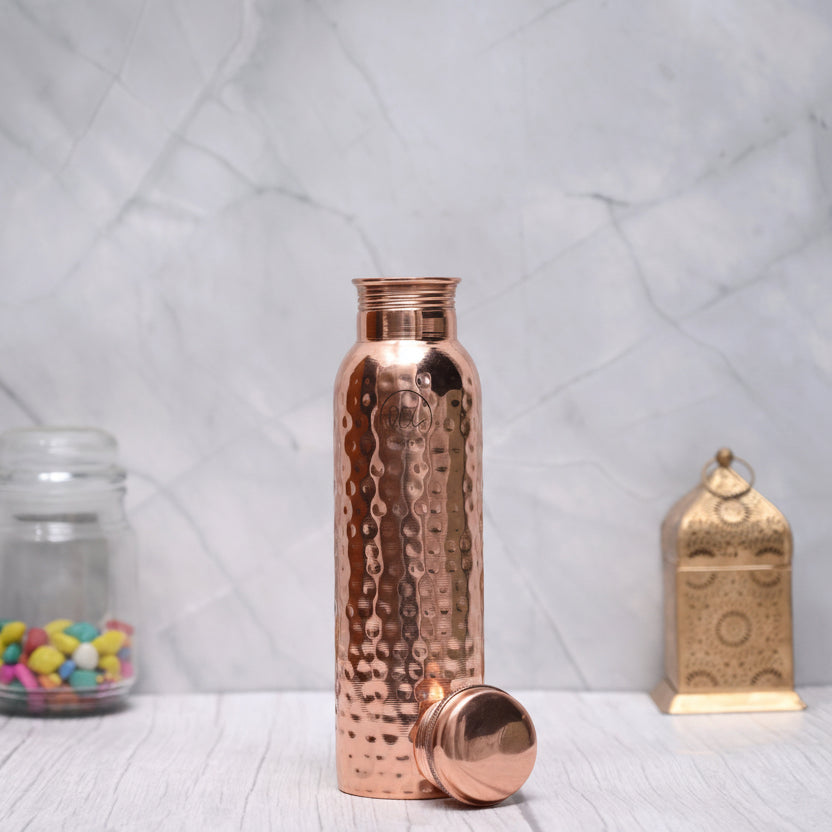 27 oz Hammered Metal Water Bottle with Leak-Proof Lid for Yoga, Office & Sports | Lonoma