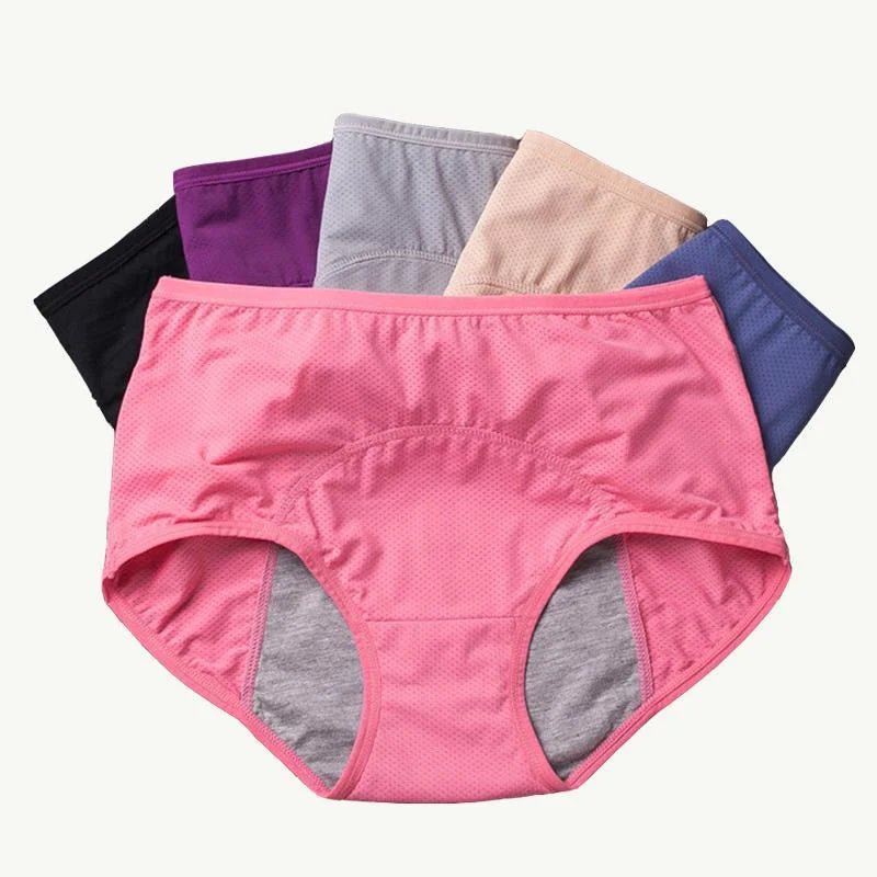 Women's Absorbent Period Underwear High Waisted Washable Reusable Leak Protection Plus Size Menstrual Briefs for Heavy Flow Postpartum | Lonoma