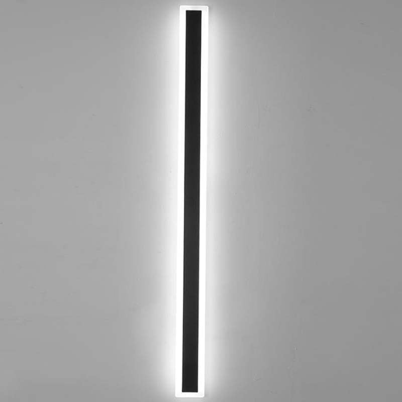 IP65 Waterproof LED Outdoor Wall Sconce Metal Acrylic Panel Black Fixture 12W-60W for Patio Garden Entry Walkway Exterior Lighting | Lonoma