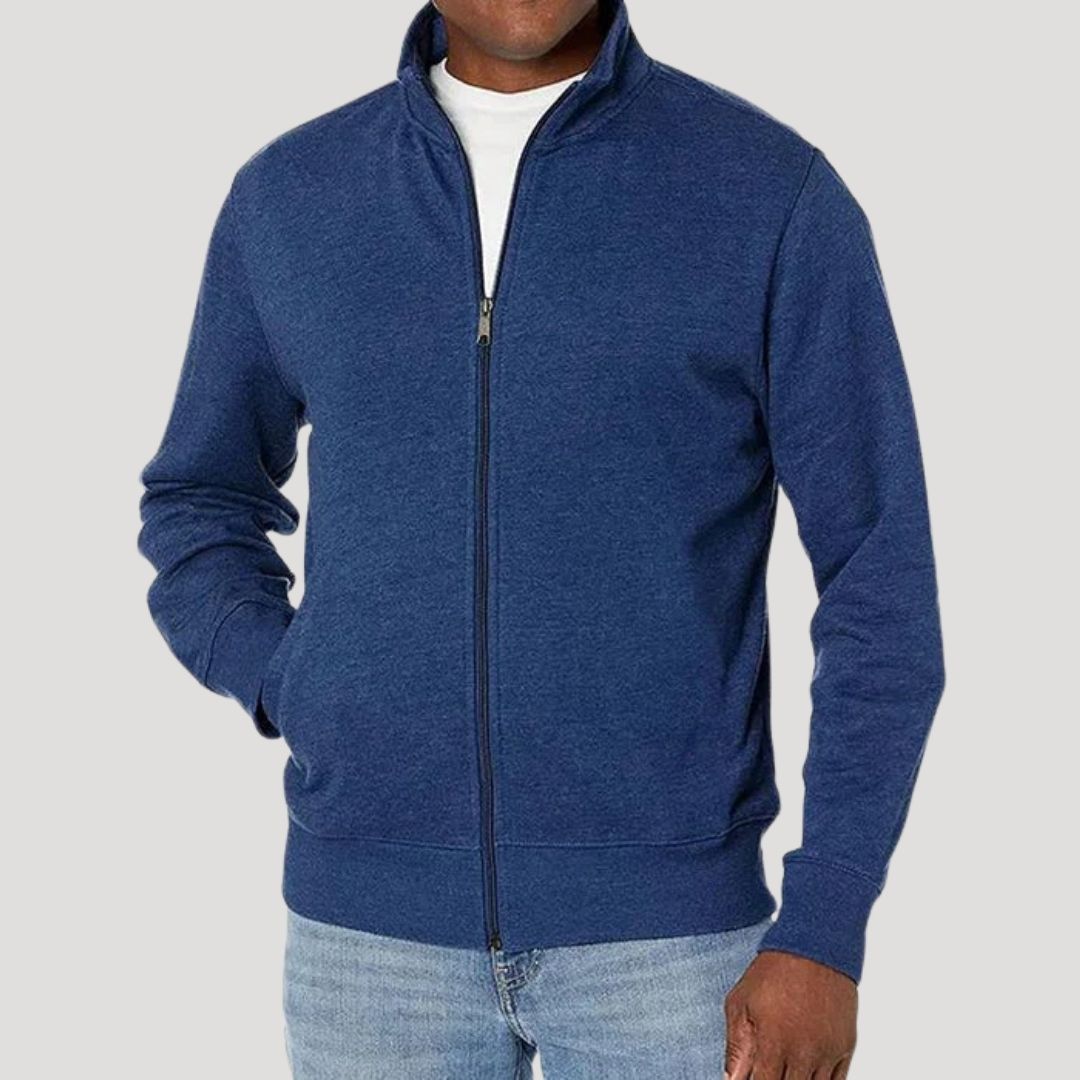 Men's Zip Jacket for Spring Fall | Lightweight Everyday Coat for Casual Wear Travel Commuting | Classic Fit Outerwear | Lonoma
