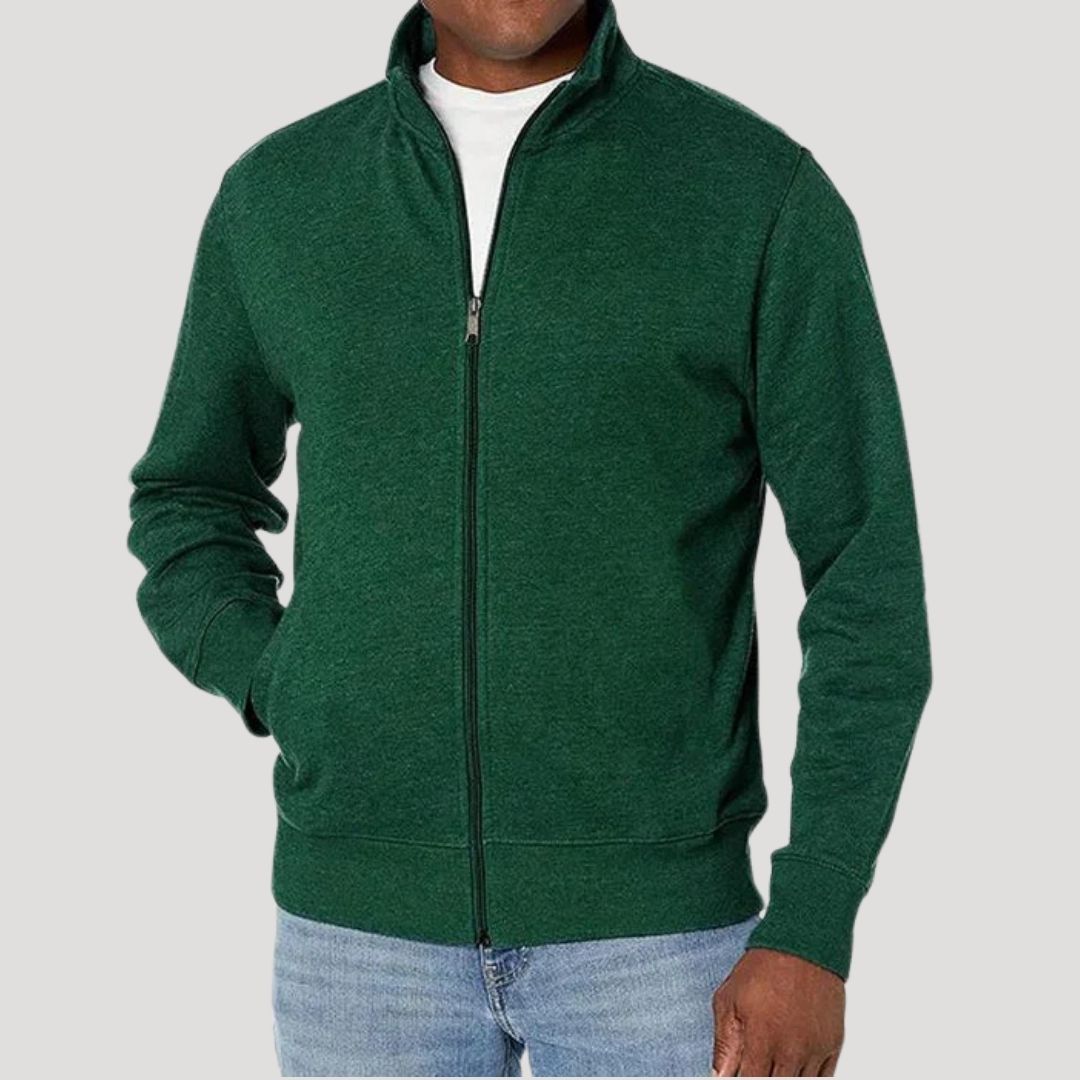 Men's Zip Jacket for Spring Fall | Lightweight Everyday Coat for Casual Wear Travel Commuting | Classic Fit Outerwear | Lonoma