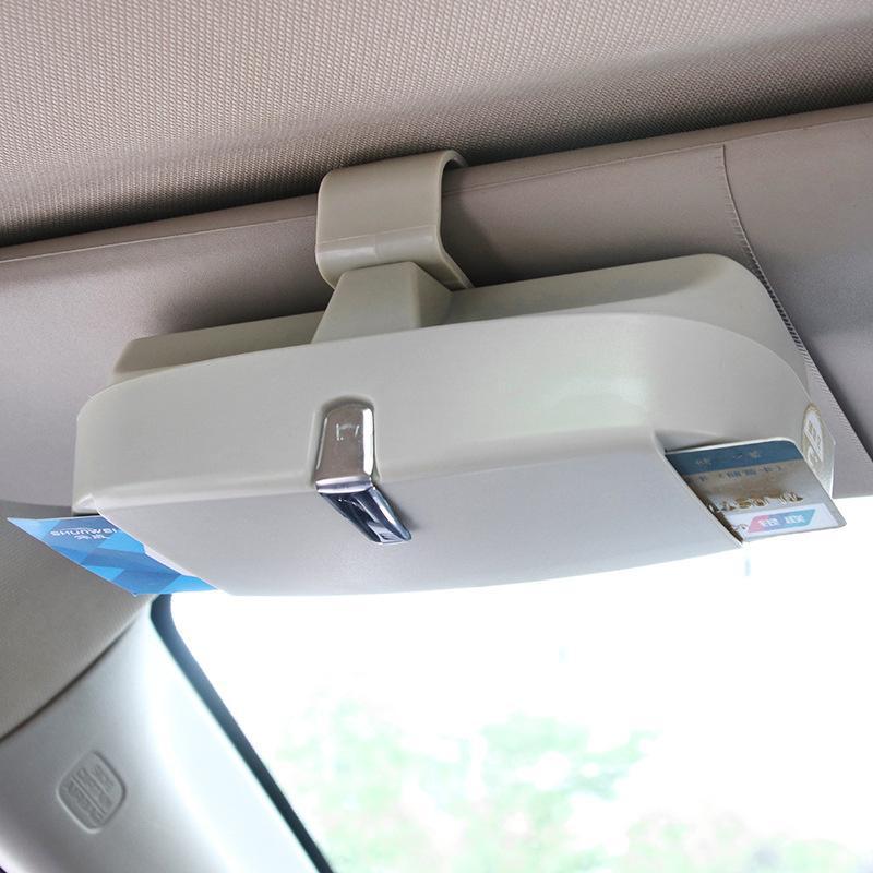 Eyewear Organizer for Car Visor – Magnetic Clip-On Holder with Card Slots – Soft Interior Protects Glasses in Vehicle | Lonoma