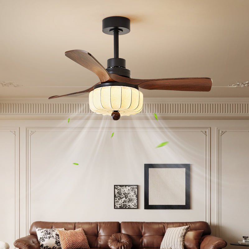 Vintage Ceiling Fan with Light 36-52 Inch 6-Speed Retro Industrial Fan Chandelier with LED & Remote Indoor | Lonoma