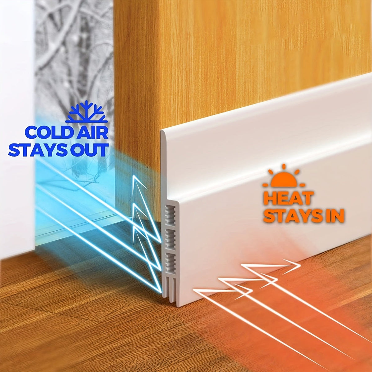 Door Draft Stopper Silicone Strip 39 Inch Self-Adhesive Soundproof Weather Seal Energy Saving Home Insulation | Lonoma