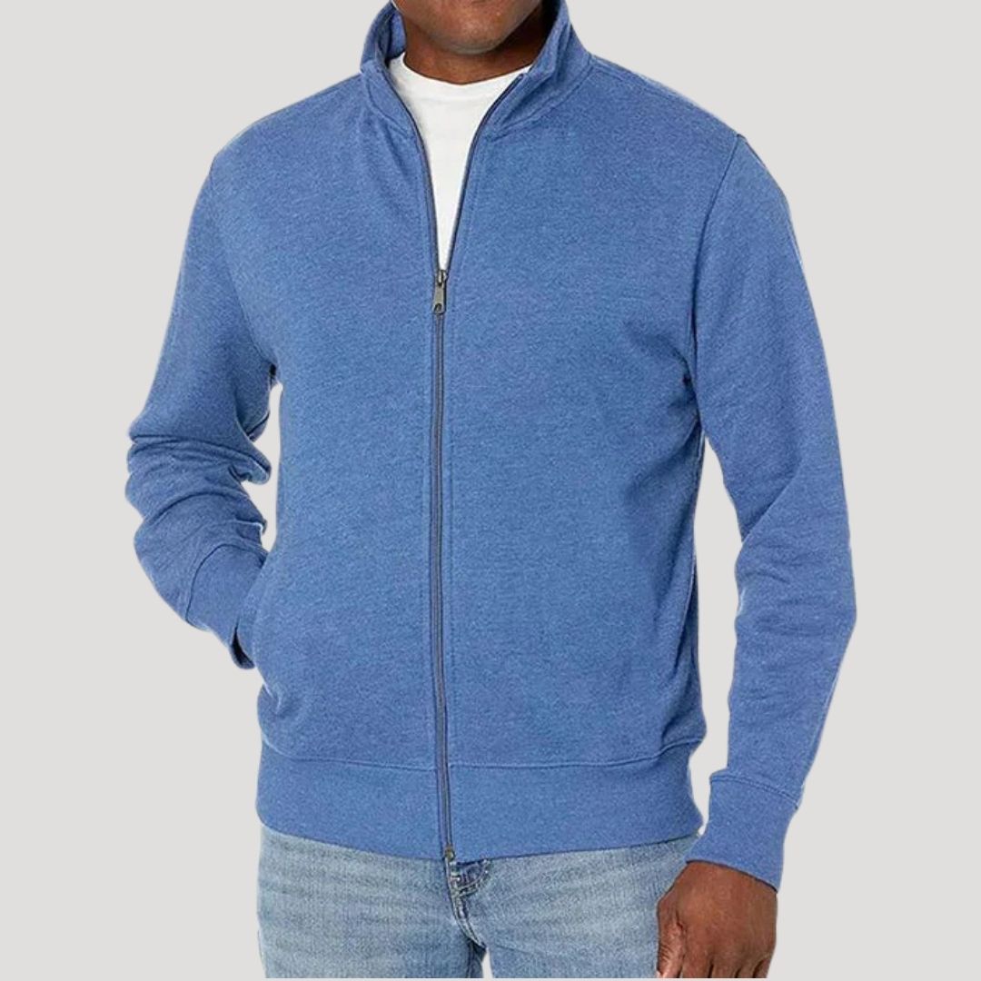 Men's Zip Jacket for Spring Fall | Lightweight Everyday Coat for Casual Wear Travel Commuting | Classic Fit Outerwear | Lonoma