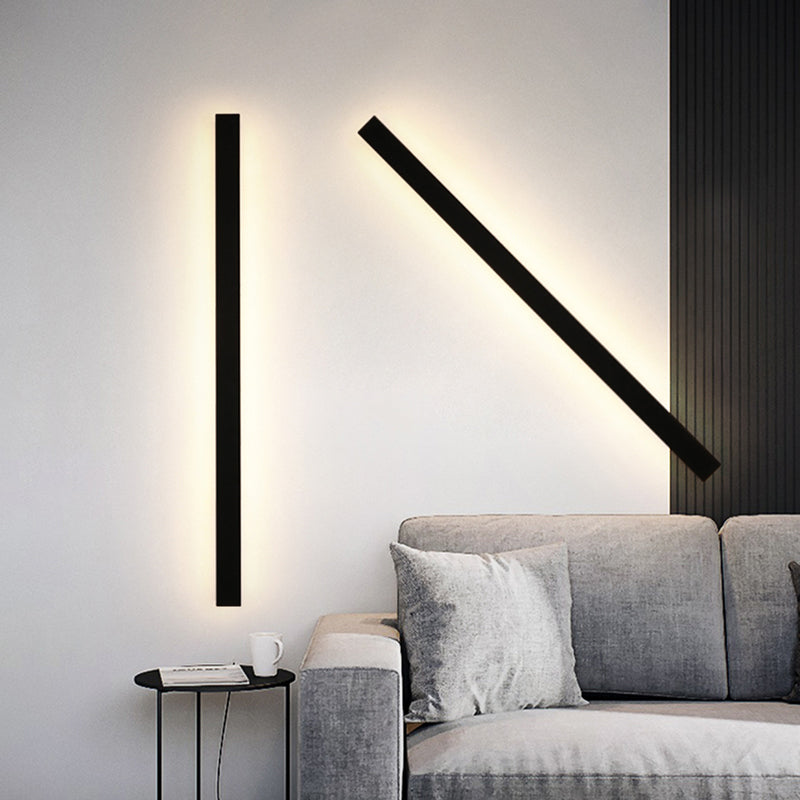 LED Linear Outdoor Wall Light Fixture Black Metal IP65 Weather-Resistant for Patio Garden Pathway Entry Modern Exterior Sconce | Lonoma