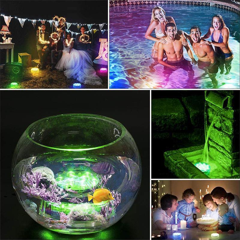 Underwater LED Light Suction Cup Pool Spa Aquarium Waterproof Submersible Multicolor Lighting for Swimming Pools Hot Tubs Fish Tanks | Lonoma
